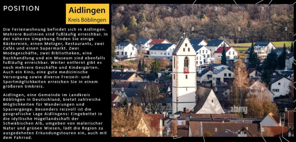Willkommen Im Casa Felice, Der Wohlfuehl Oase Mit Balkon, 4 Betten Und Homeoffice Platz Aidlingen Εξωτερικό φωτογραφία